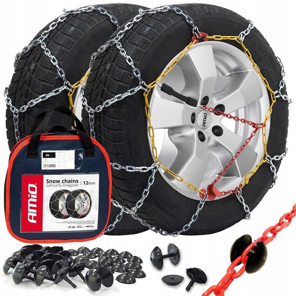 ŁAŃCUCHY ŚNIEGOWE NA KOŁA OPONY KN100 12mm O-NORM R14 R15 R16 R17 R18 R19