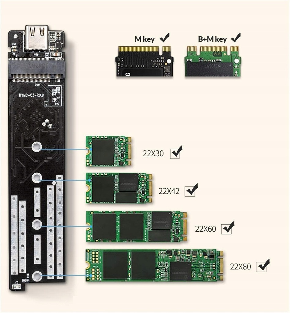 Купить Корпус твердотельного накопителя Orico, адаптер m.2 NVMe PCIe USB 3.1: отзывы, фото, характеристики в интерне-магазине Aredi.ru