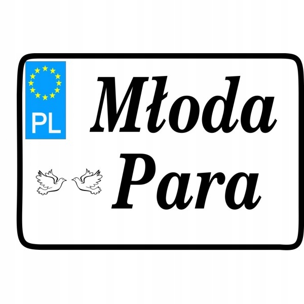 Tablica weselna ślubna kwadratowa kwadrat Młoda