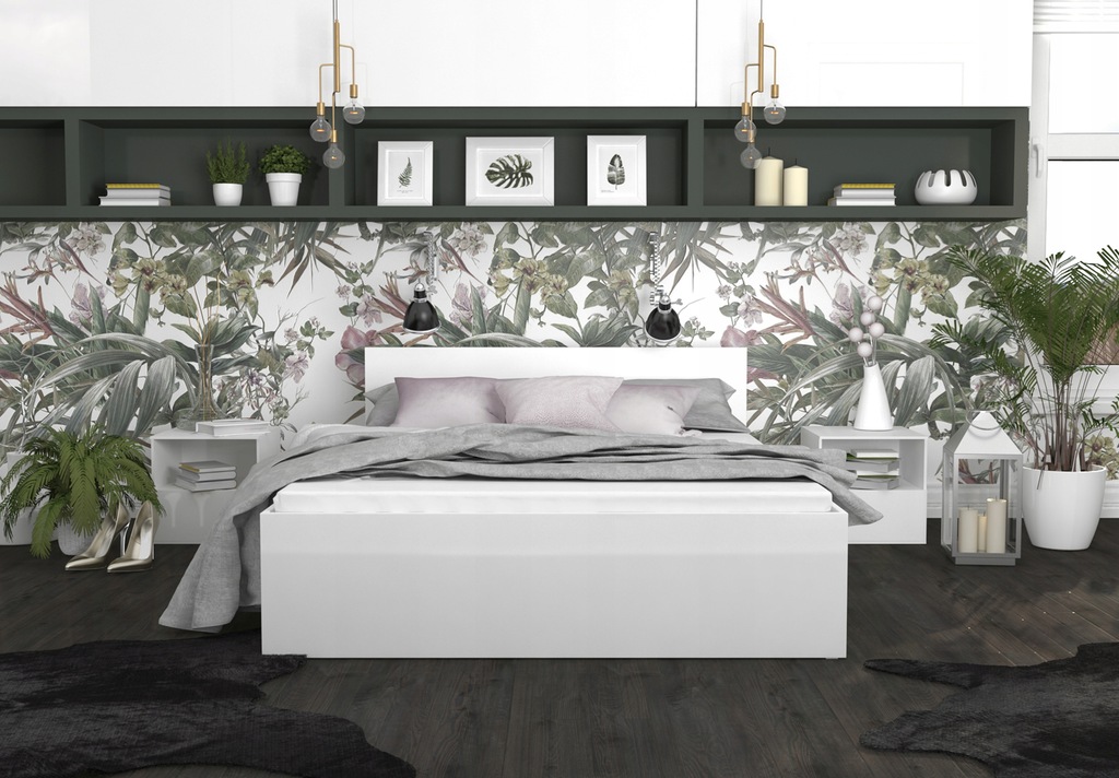 Купить Кровать PANAMA белая 160x200 + матрас: отзывы, фото, характеристики в интерне-магазине Aredi.ru