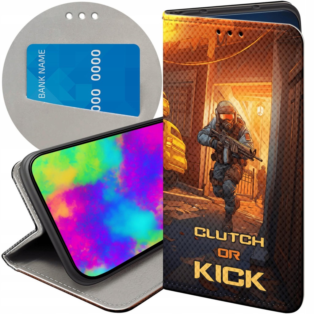 ETUI Z KLAPKĄ DO SAMSUNG GALAXY A33 5G WZORY CS GO COUNTER-STRIKE FUTERAŁ