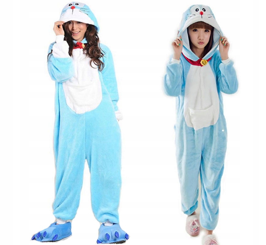 KOMPLET DRESOWY ONESIE KIGURUMI DORAEMON r S 36