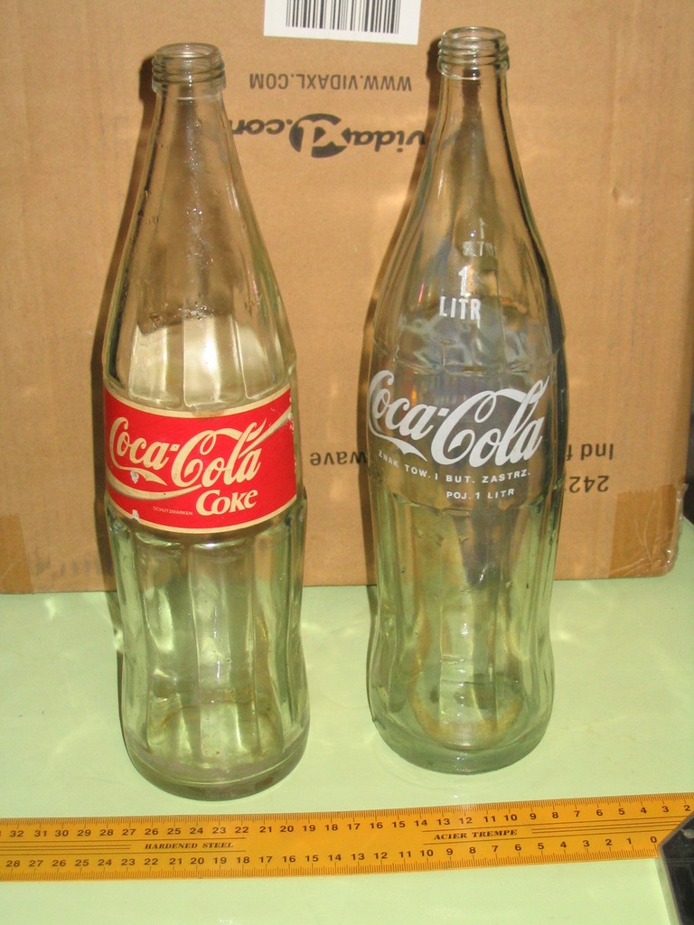 butelki coca cola 1litr prl 2szt