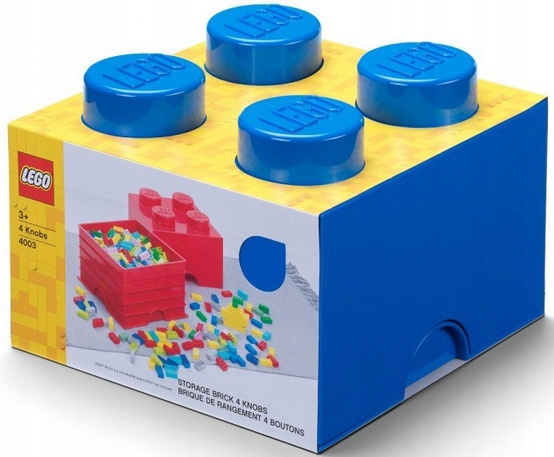Pojemnik Lego Klocek 4, niebieski 40031731