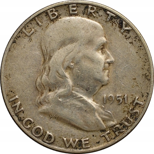 93. USA, half dollar 1951 S, Franklin