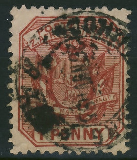 Kolonie ang. Z.Afr.Republik 1 penny - Herb