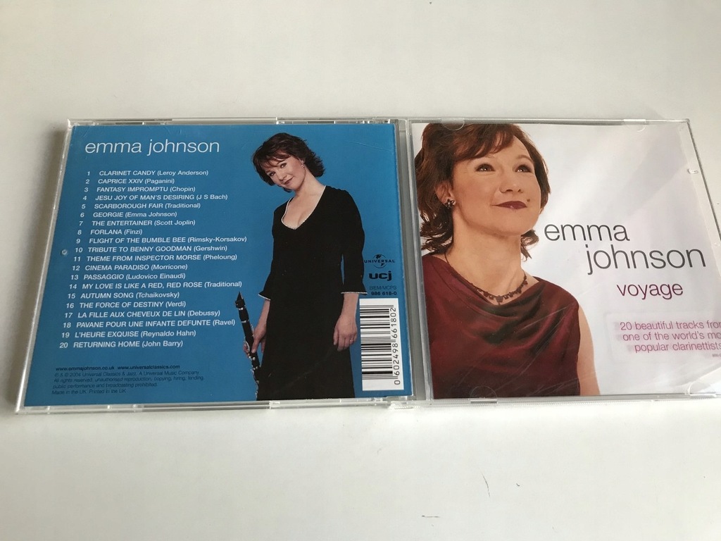 CD Emma Johnson Voyage Paganini Chopin Finzi Verdi John Barry STAN 5/6