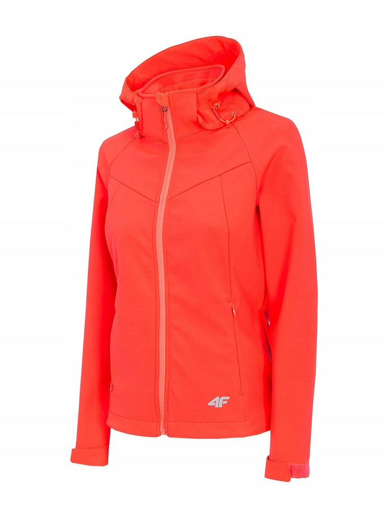 Softshell damski 4F - SFD002 - KORAL NEON - L