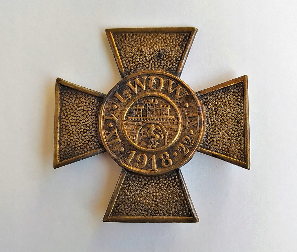 Lwów - Krzyż Obrony Lwowa pierwszej wersji Rarytas