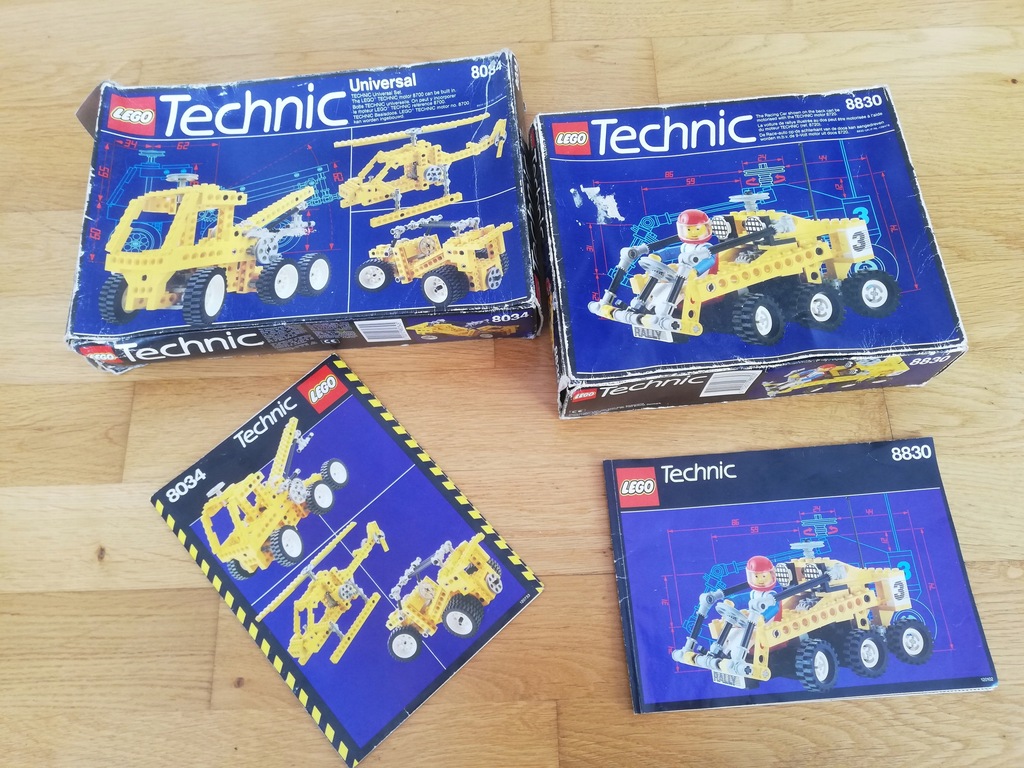 Komplet 3 zestawów LEGO TECHNIC 8034, 8830 i 8235