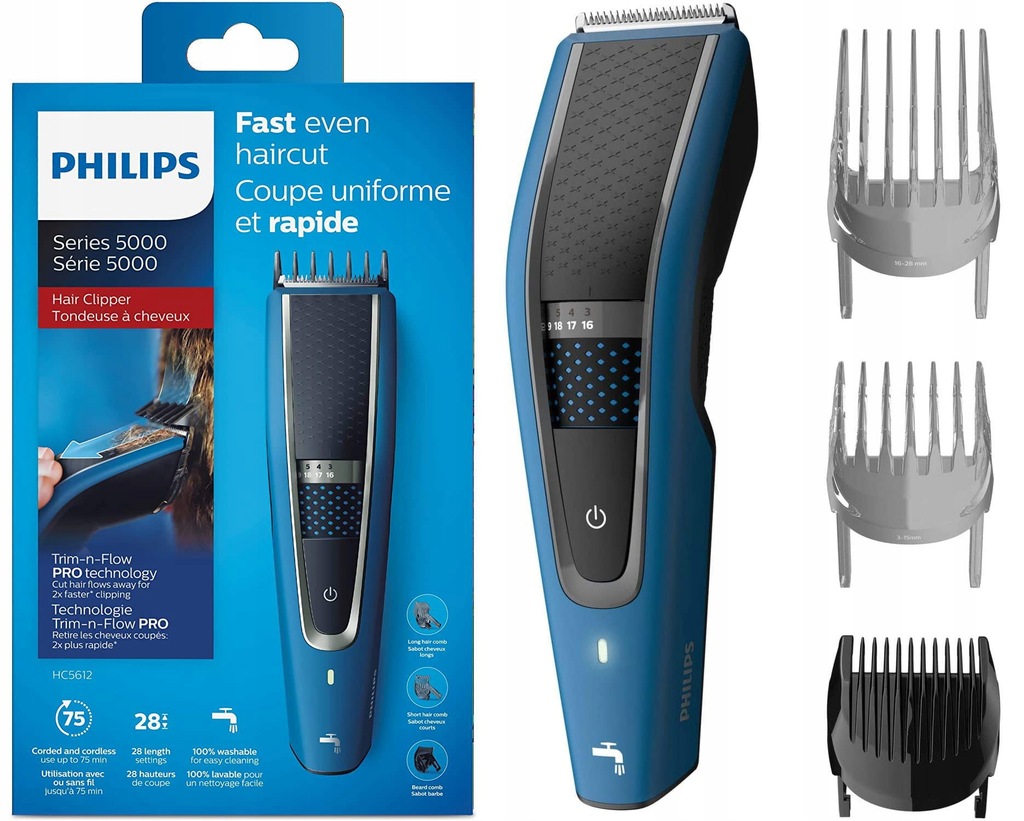 Philips Maszynka do strzyżenia włosów HC5612/15 - 9236319732 ...