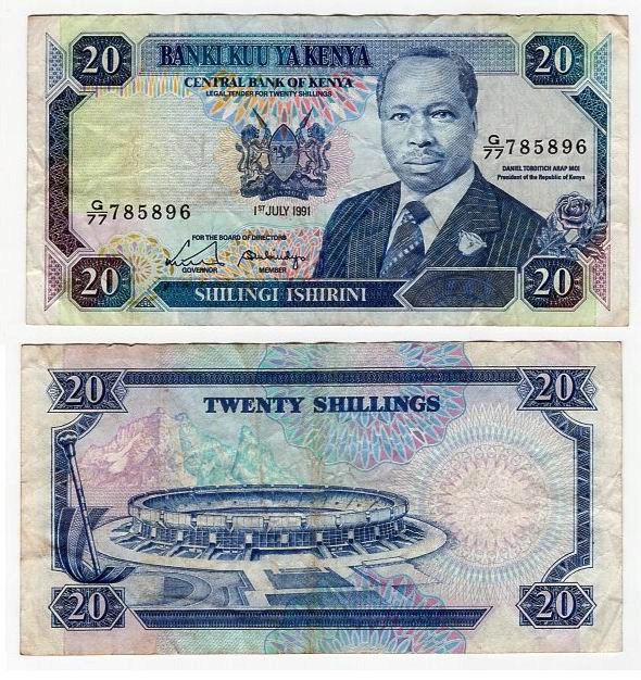 KENIA 1991 20 SHILLINGS