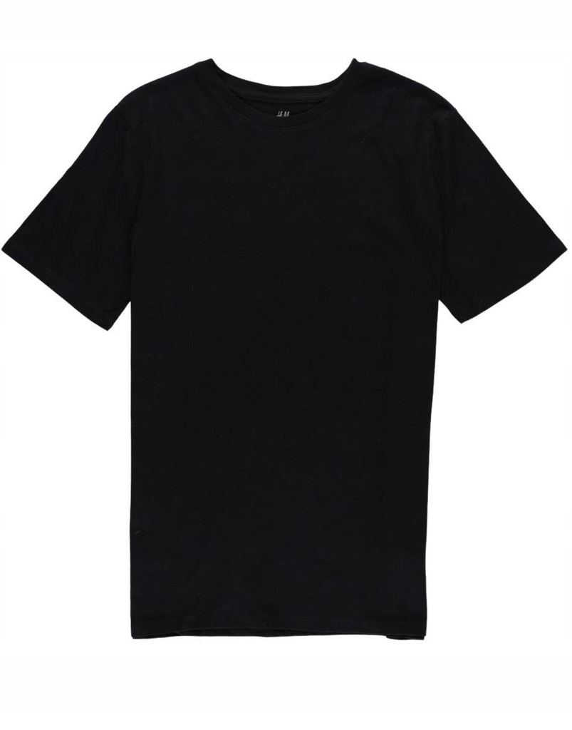 P2P076 H&M__MJ9 CZARNY KLASYCZNY T-SHIRT__170