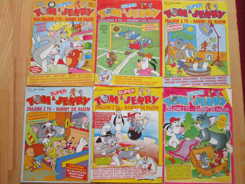 Tom i Jerry tomy 1-6 (unikat!)