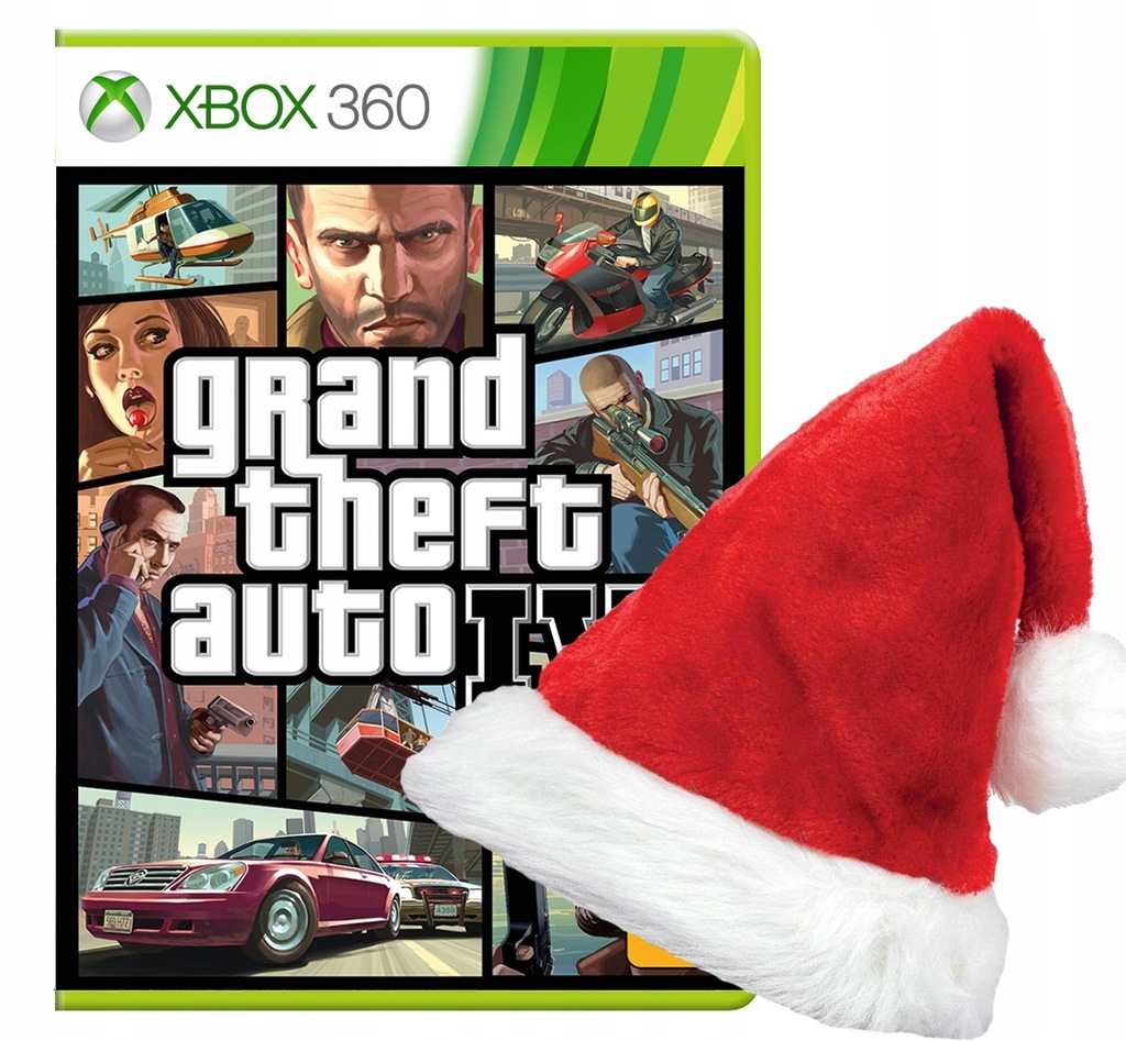 GTA 4 IV Grand Theft Auto XBOX 360 + GRATIS CZAPKA