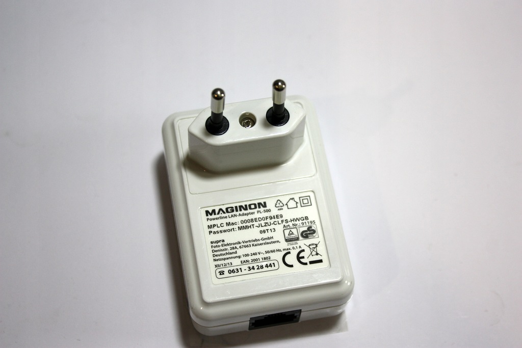 Maginon Powerline Adapter PL500W 8104574800 oficjalne archiwum Allegro