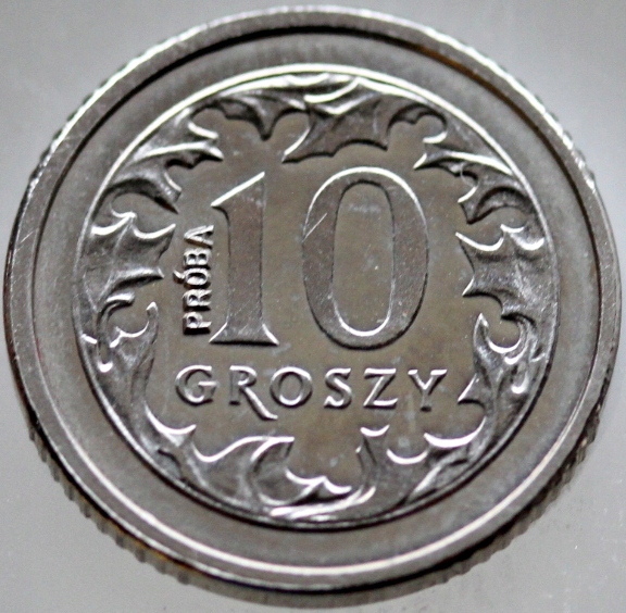 10 groszy 1990 próba NIKIEL