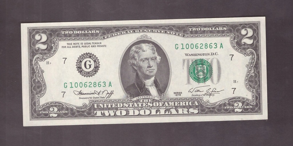 USA - Banknot - 2 Dolar 1976 rok BCM