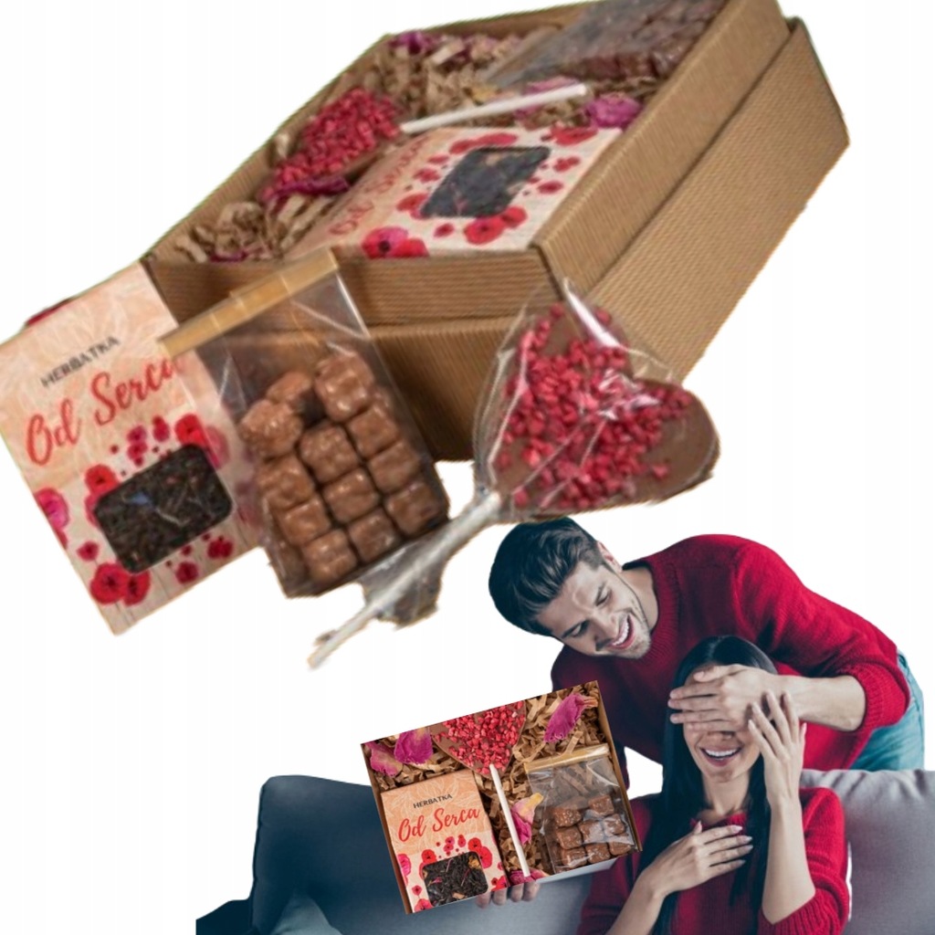 Zestaw prezentowy na DZIEŃ KOBIET herbata czekolada słodycze box + GRATIS