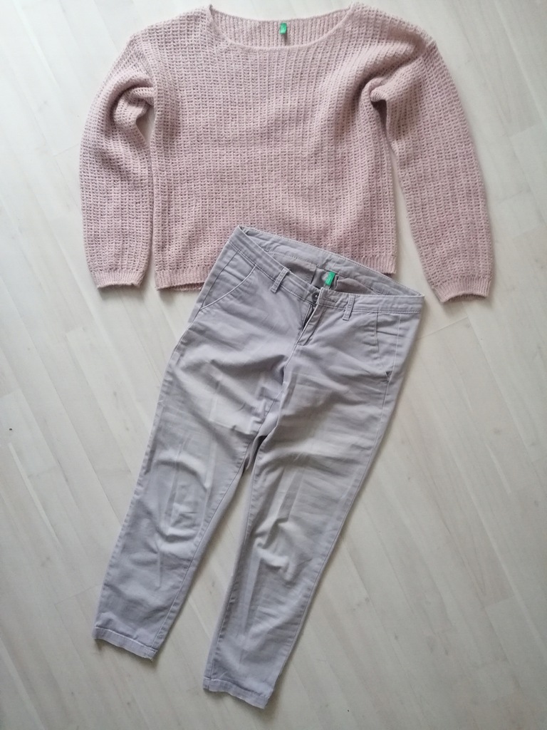 ZESTAW of Benetton spodnie + sweter + GRATIS