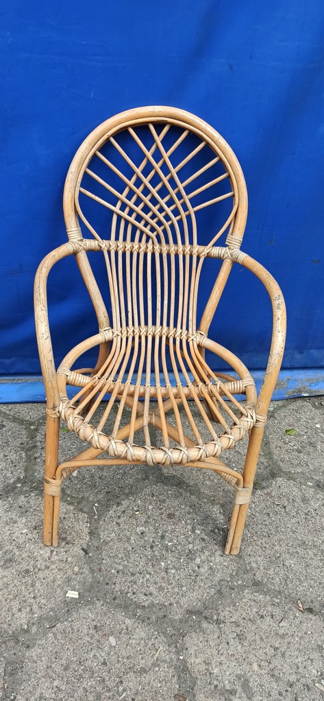 Fotel bambusowy krzesło z bambusa taras balkon 1 - 10735459839 ...