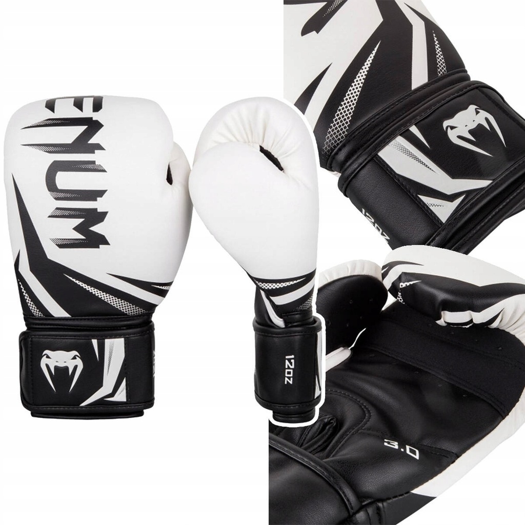 Rękawice bokserskie Venum Challenger 3.0 Biało-Czarne r. 10oz