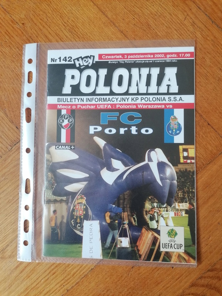 PROGRAM POLONIA WARSZAWA-FC PORTO 2002 R