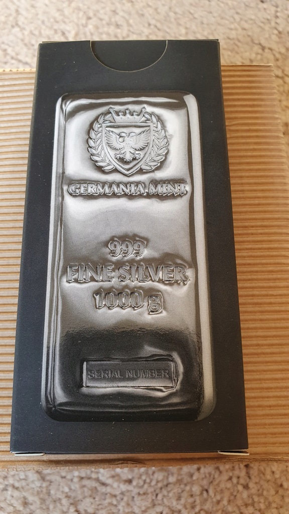 SZTABKA SREBRA GERMANIA MINT 1KG SREBRO 999