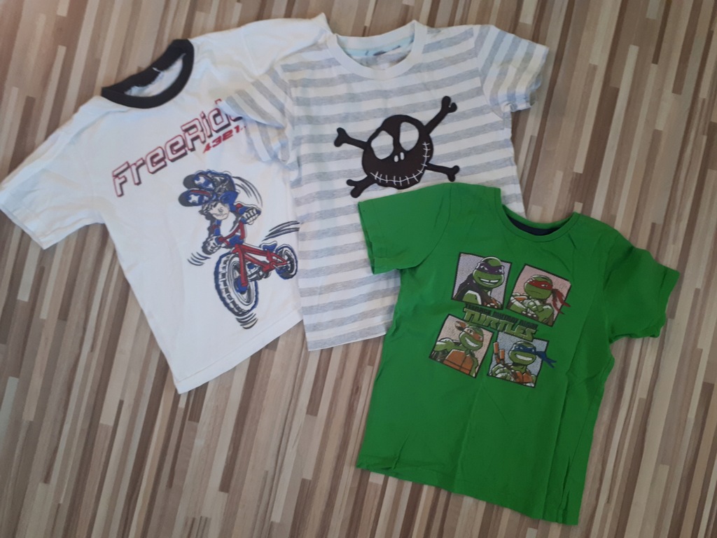 3 koszulki T-shirt Ninja, r.110-116