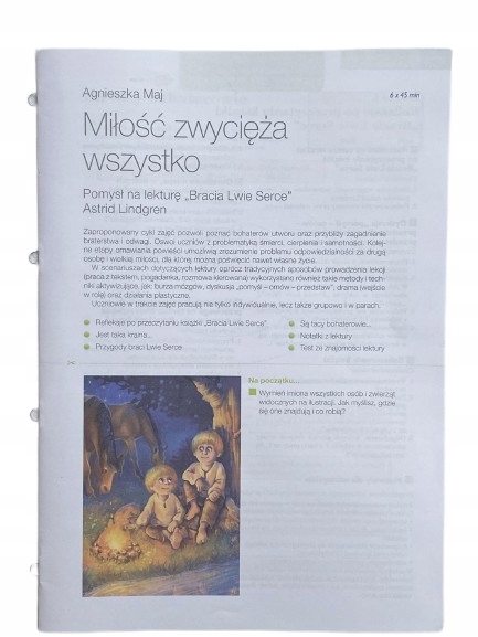 Quiz Z Bracia Lwie Serce Bracia LWIE SERCE opracowanie TEST karty pracy - 12423759309