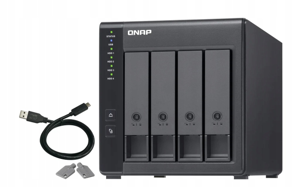 QNAP TR-004 obudowa do dysków twardych Obudowa HDD/SSD Czarny 2.5/3.5"