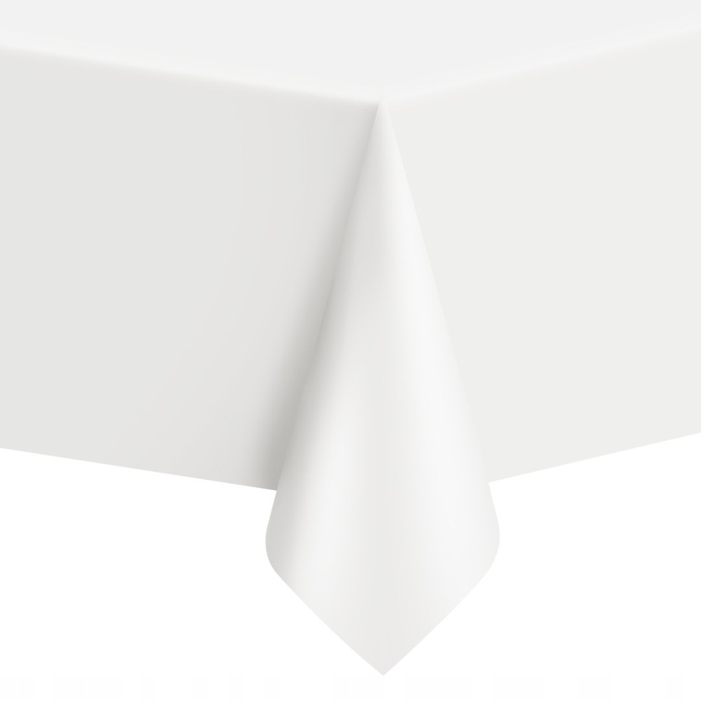 Obrus foliowy biały 274 x 137 cm