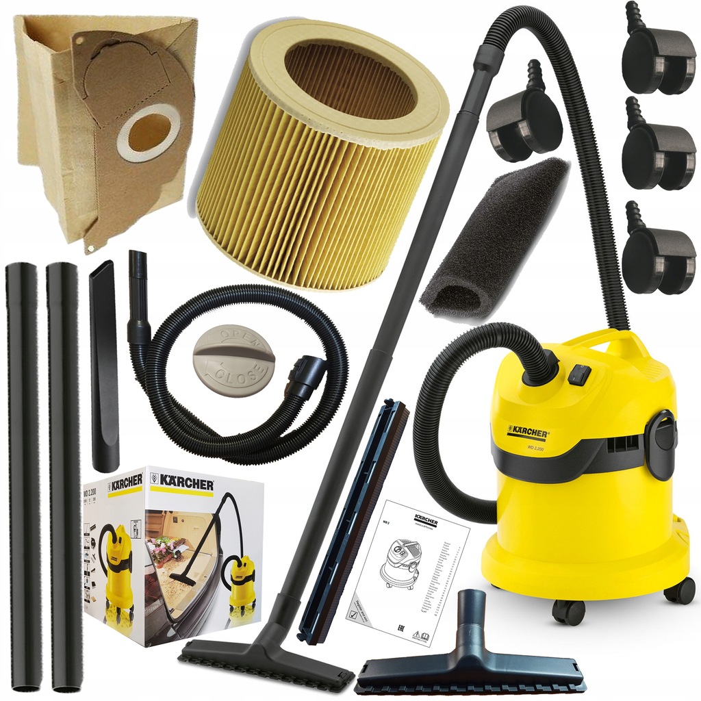 KARCHER WD 2.200 ODKURZACZ UNIWERSALNY 1200 W - 7888651817 - oficjalne .