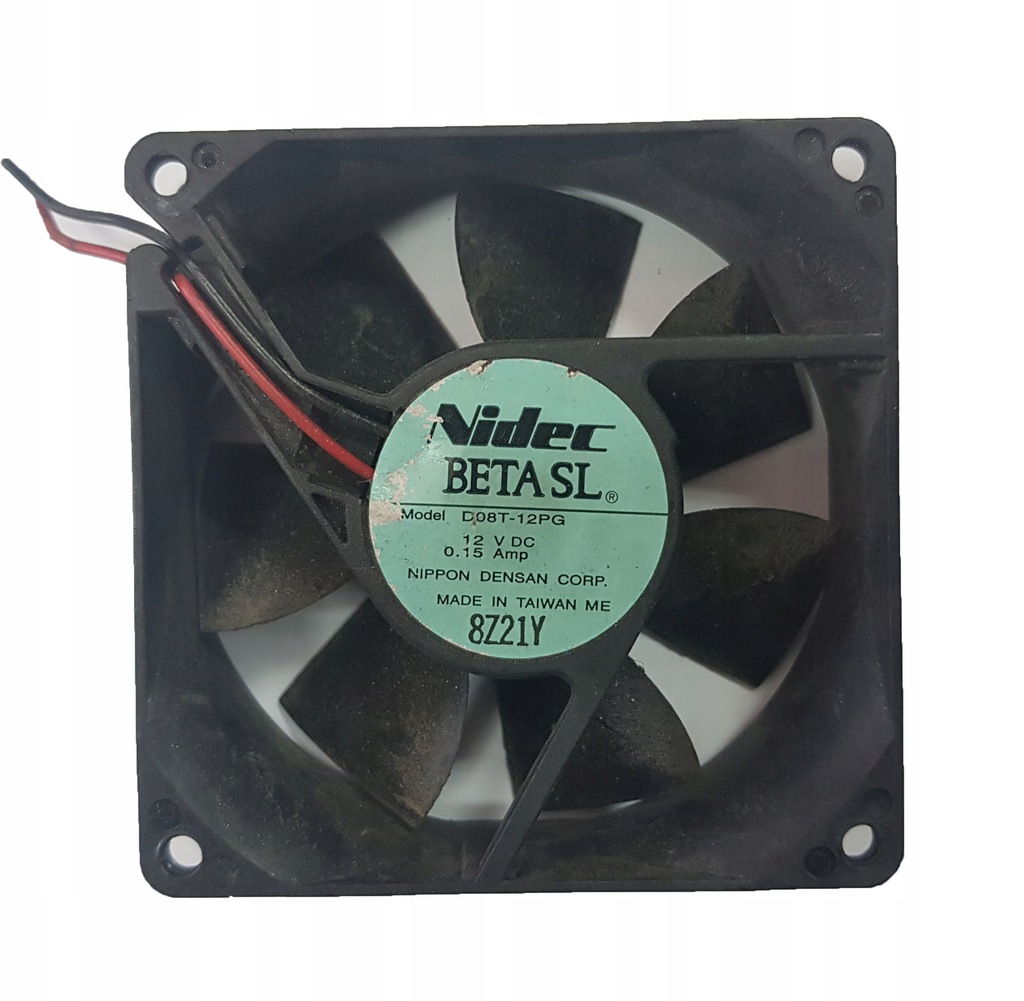 Wentylator 12V 0,15A 80X80X25 NIDEC D08T-12PG