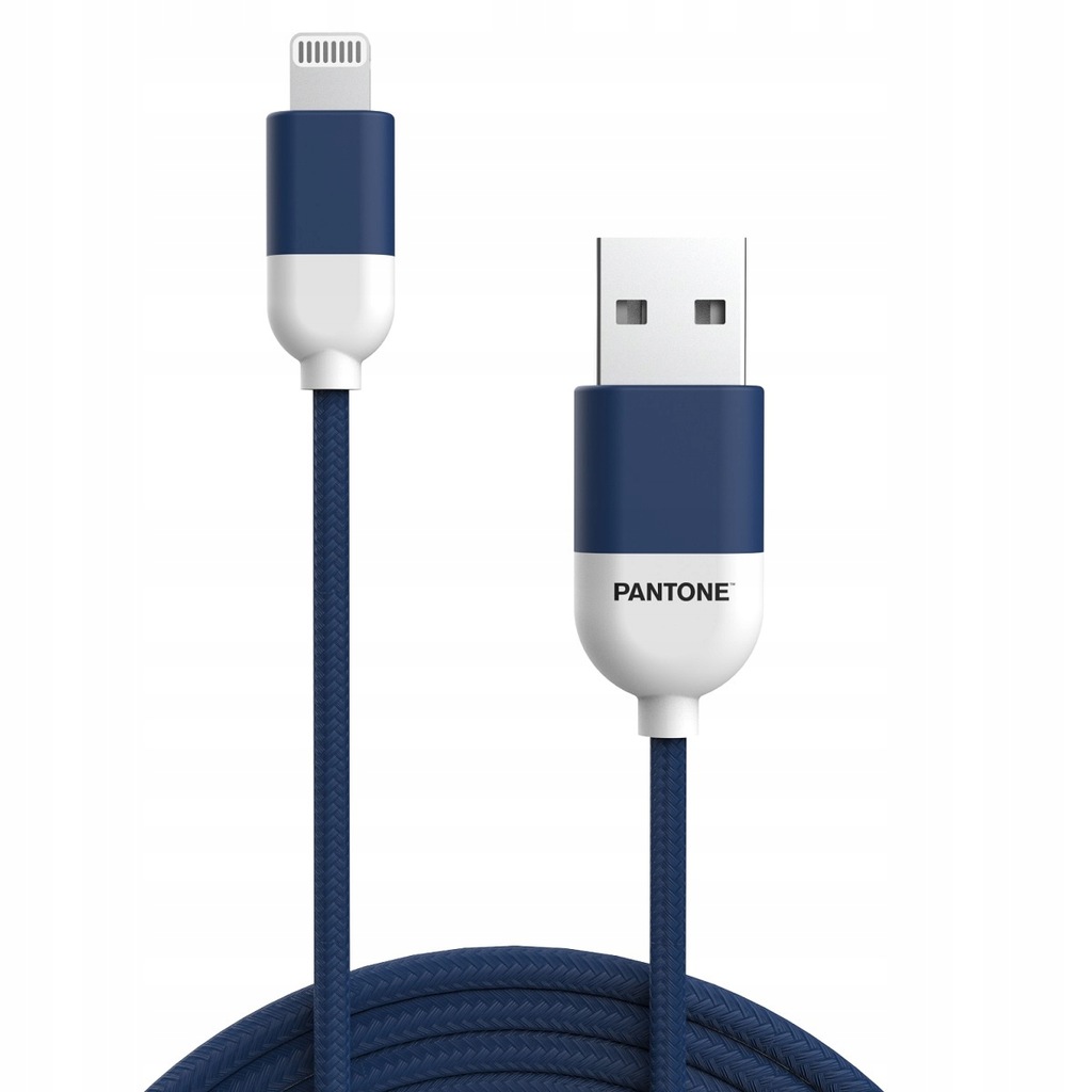 PANTONE MFi kabel USB - do Iphone 1,5m 2,4A PT-LCS001-5 Navy 2380C