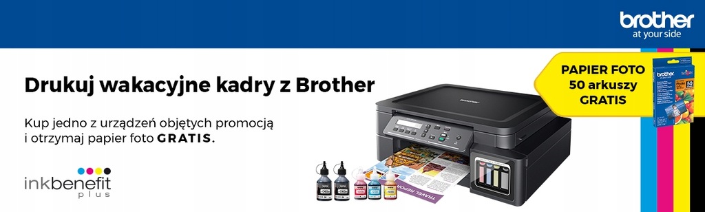 BROTHER DCP-T500W+PAPIER FOTO 50ark GW3L FVAT WAWA - 8312217964 - oficjalne archiwum Allegro