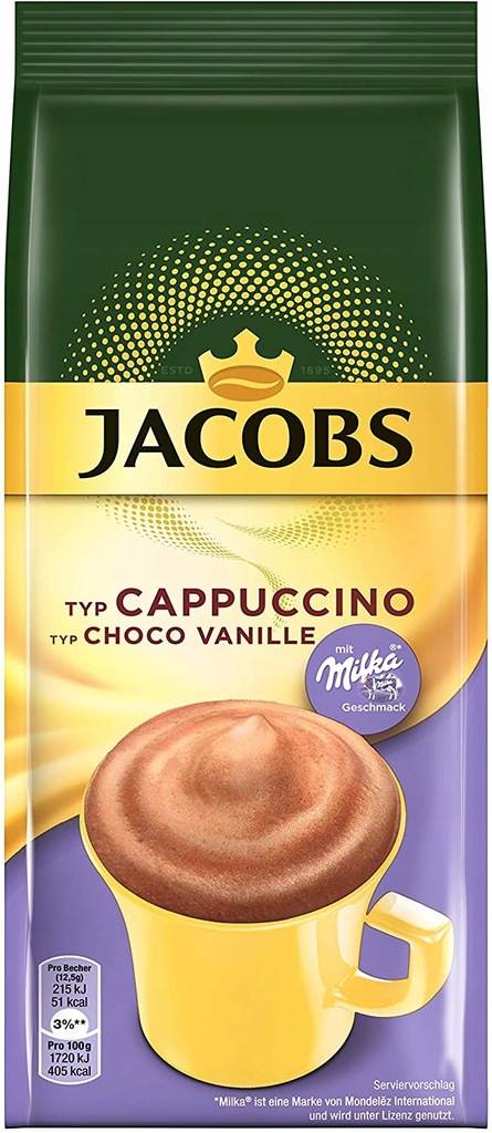 JACOBS Cappuccino Milka Typ Choco VANILLA 500 gram -OUTLET