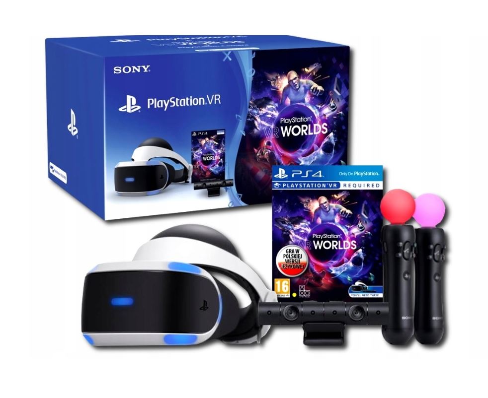 ZESTAW PS VR Kamera 2x MOVE VR WORLDS 8553920839
