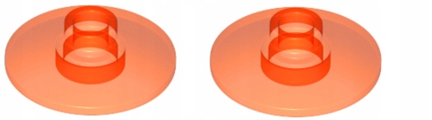 LEGO Dysk 2x2 trans Neon pomarańczowy 4740 -2 szt
