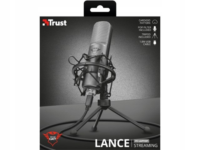 MIKROFON TRUST GXT 242 LANCE STREAMING CZARNY