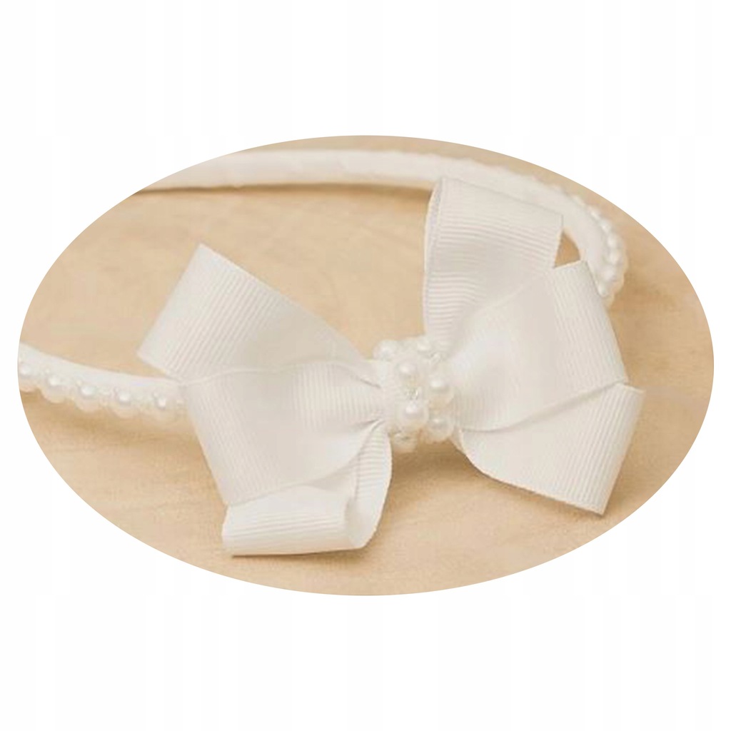 OPASKA DO WŁOSÓW NA KOMUNIĘ DO KOMUNII BIAŁA z perełkami