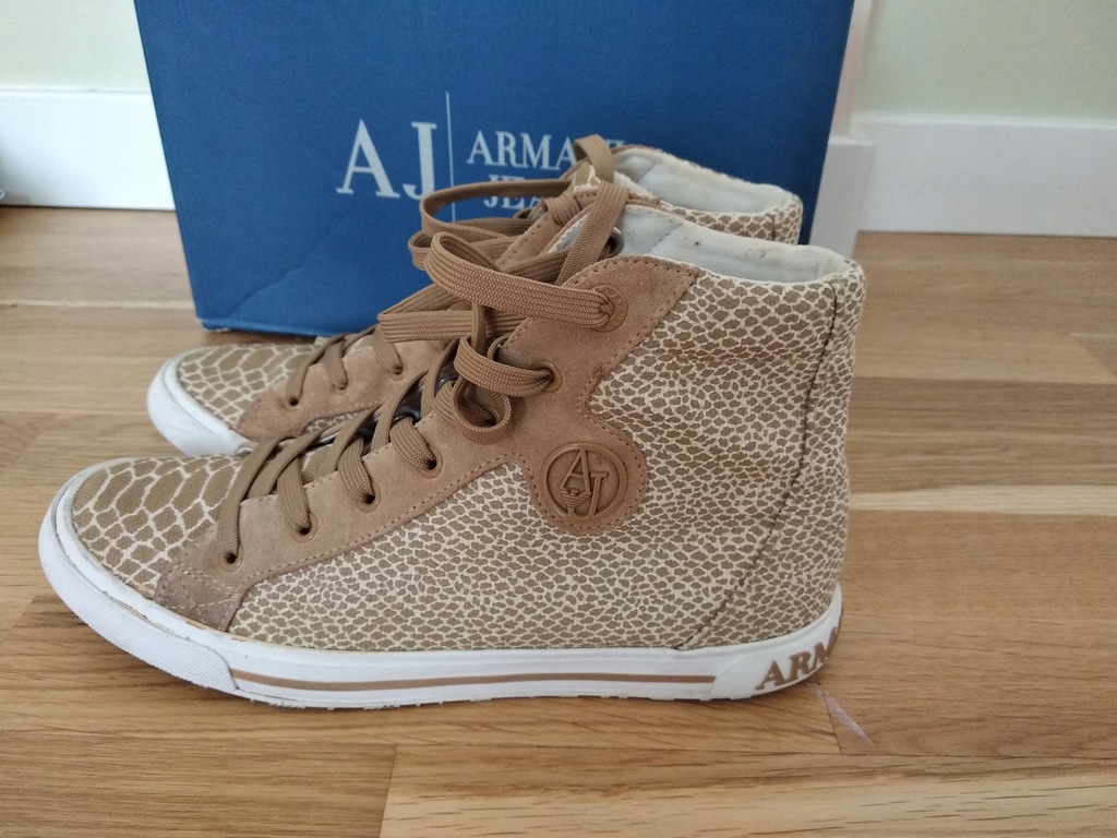 Armani jeans 38 buty trampki tenisówki panterka