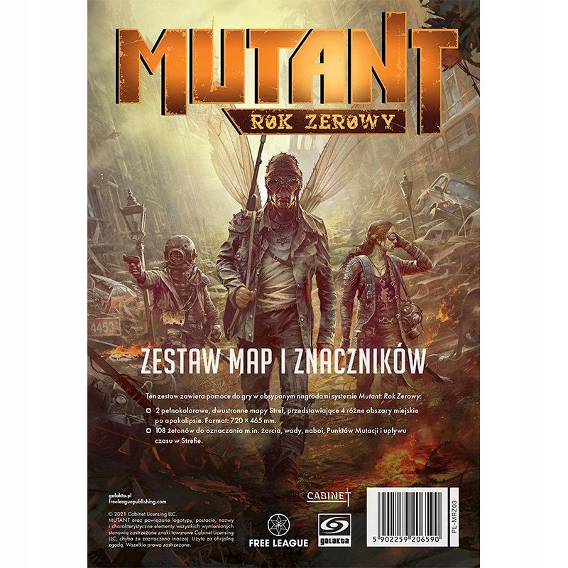 Mutant Rok Zerowy RPG - Zestaw Map i Żetonów [PL]
