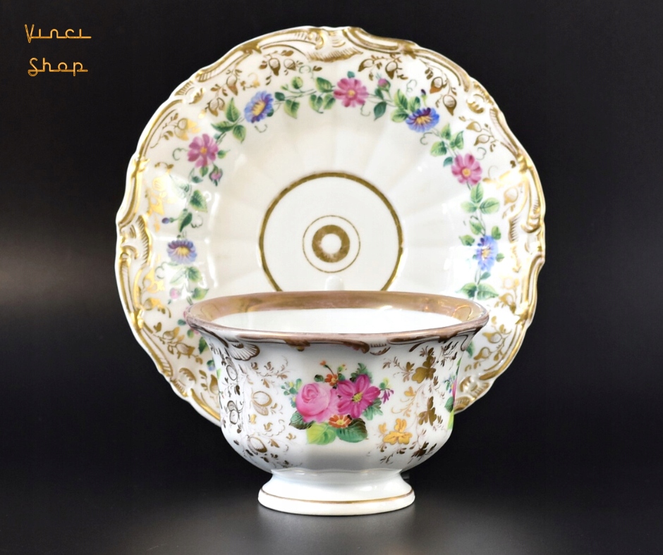 Filiżanka biedermeier TPM ze spodkiem SPM 19 w.