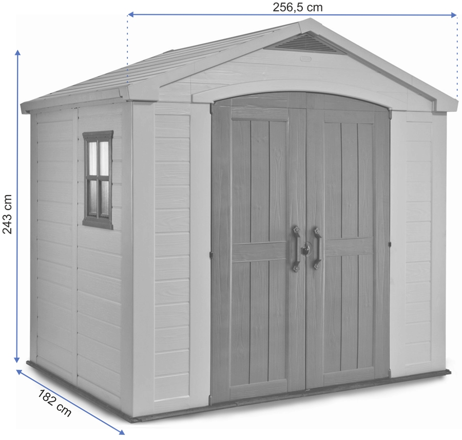 Купить Домик для садовых инструментов FACTOR 8x6 KETER CURVER: отзывы, фото, характеристики в интерне-магазине Aredi.ru