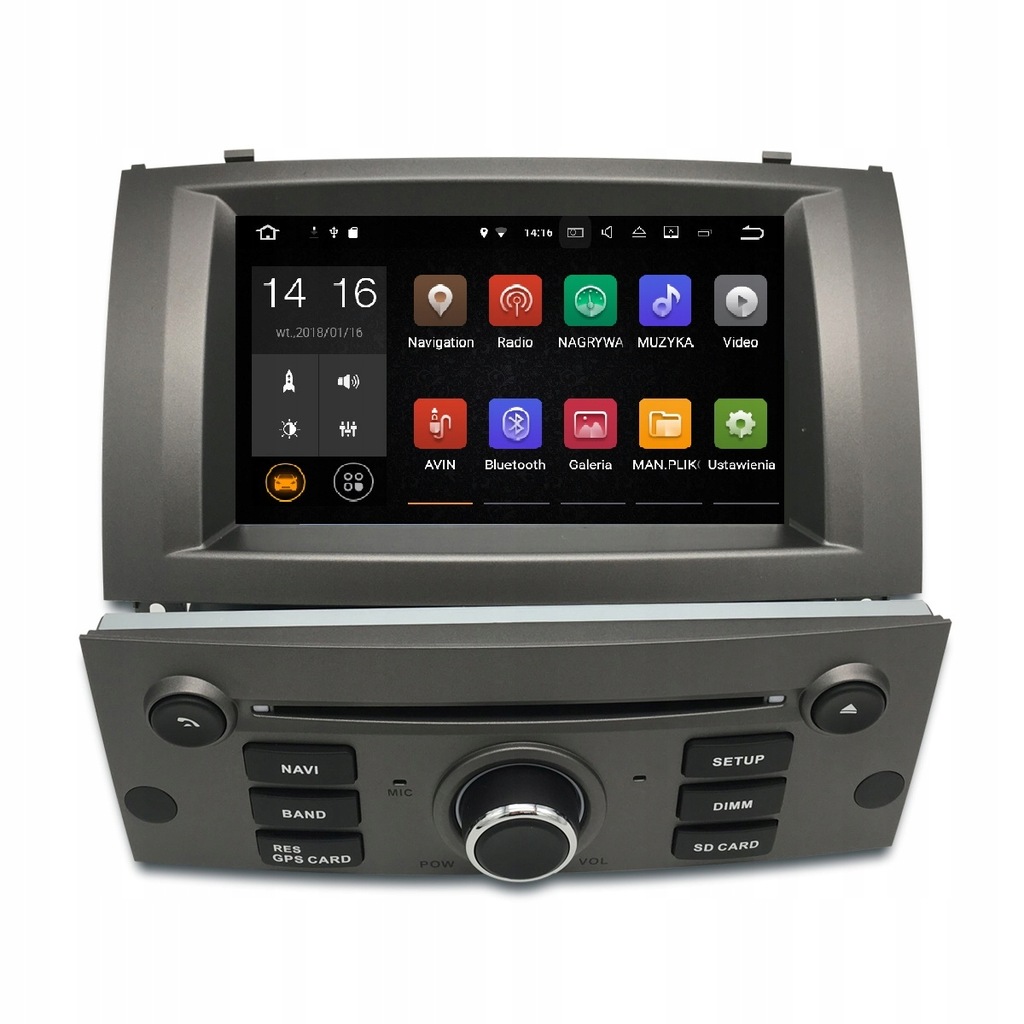 NAWIGACJA RADIO 2DIN PEUGEOT 407 ANDROID 8 2/16