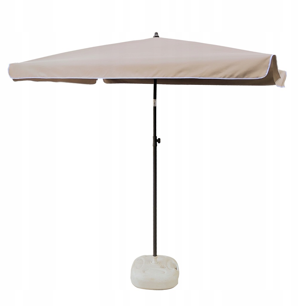 Parasol ogrodowy plażowy łamany 210x140 cm beżowy