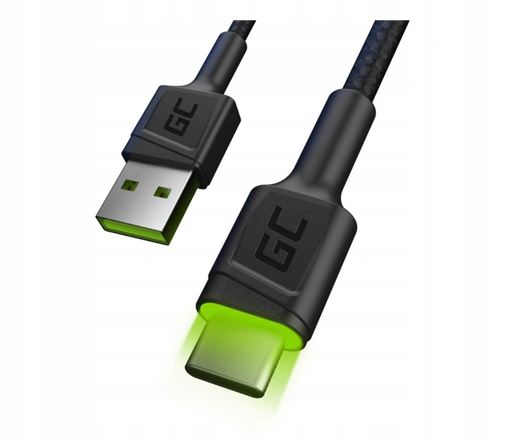 Kabel USB Green Cell Kabel USB 3.0 - USB-C (LED, 2m)