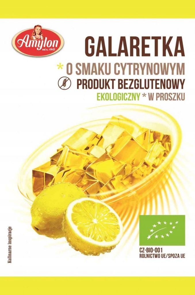 GALARETKA O SMAKU CYTRYNOWYM BEZGLUTENOWA BIO 40 g