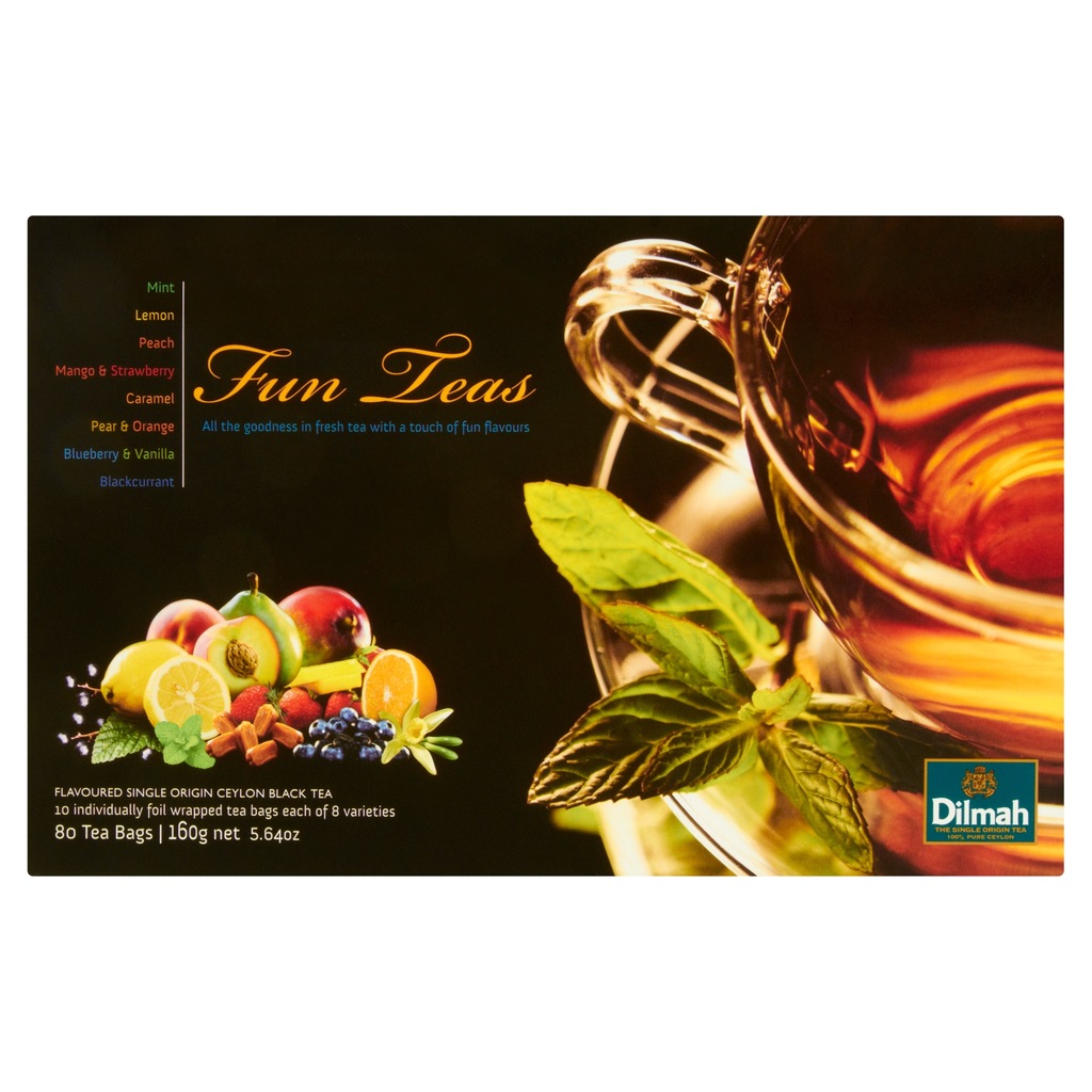 Dilmah Fun Teas Zestaw czarnych herbat 160 g (80 t